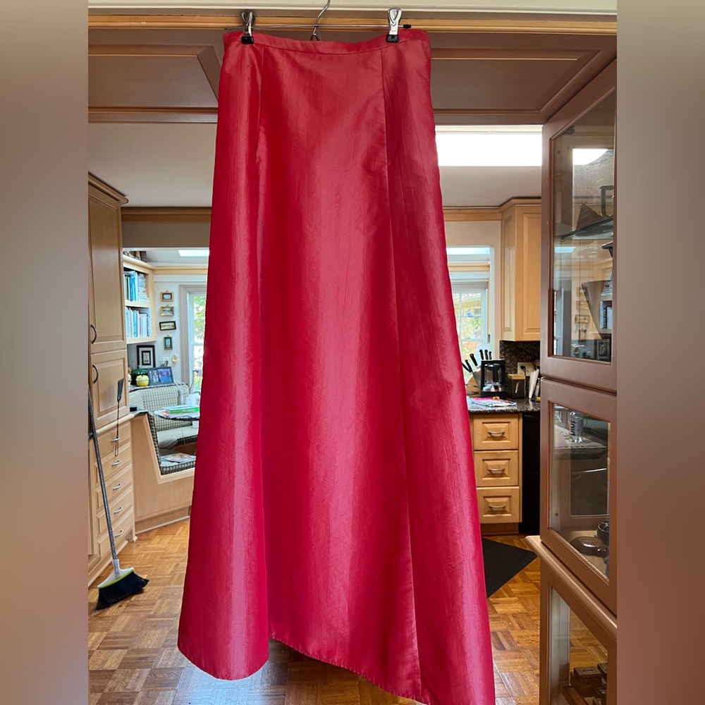 ABS Allen Schwartz Vibrant Red Maxi Skirt